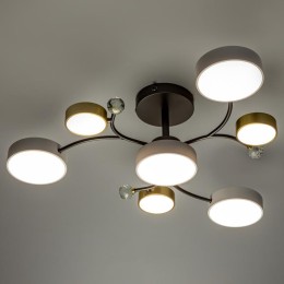 Люстра светодиодная SCANDIA 80Вт 2700К/4200К/6400К 750х210мм 29кв.м ДУ 3 режима диммир. черн./зел./б