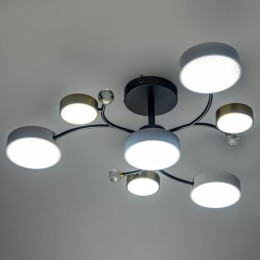 Люстра светодиодная SCANDIA 80Вт 2700К/4200К/6400К 750х210мм 29кв.м ДУ 3 режима диммир. черн./зел./б