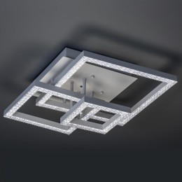 Люстра светодиодная SERENITA 108Вт 405х405х170мм 33кв.м бел потолочная ДУ 3 режима диммир. Ritter 52