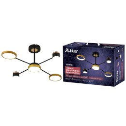 Люстра светодиодная NOTTE 52Вт 2700К/4200К/6400К 750х710х290мм 17кв.м ДУ 3 режима диммир. черн./зел.