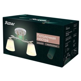 Люстра PADOVA 2хE27 370х145х230мм потолочная метал. бел. Ritter 52510 3