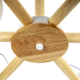 Люстра VOLANTE 6хE27 650х430мм 12кв.м потолочная метал. бел./дерево Ritter 52595 0