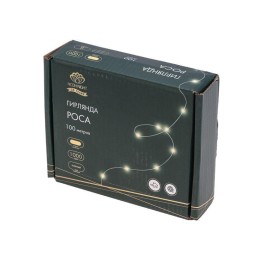 Гирлянда светодиодная "Роса" 100м 1000LED тепл. бел. 7.2Вт 230В IP20 с контроллером провод зел. Neon