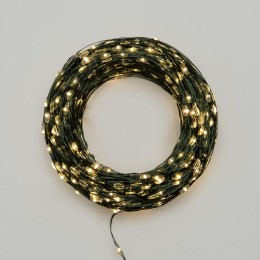 Гирлянда светодиодная "Роса" 100м 1000LED тепл. бел. 7.2Вт 230В IP20 с контроллером провод зел. Neon