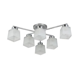 Люстра BARI 6хE27 660х660х200мм потолочная метал. хром Ritter 52519 6