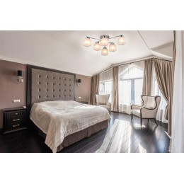 Люстра BARI 6хE27 660х660х200мм потолочная метал. хром Ritter 52519 6