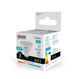 Лампа светодиодная Elementary 7Вт MR16 софит 4100К нейтр. бел. GU5.3 550лм 12В GAUSS 11527