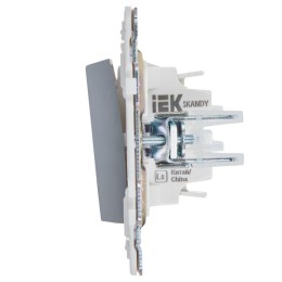 Выключатель кнопочный 1-кл. SKANDY 10А SK-V14Gr сер. IEK SK-V17-0-10-K03