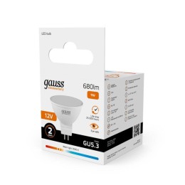 Лампа светодиодная Elementary 9Вт MR16 софит 3000К тепл. бел. GU5.3 680лм 12В GAUSS 11519