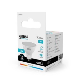 Лампа светодиодная Elementary 9Вт MR16 софит 4100К нейтр. бел. GU5.3 700лм 12В GAUSS 11529