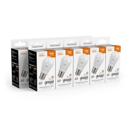 Лампа светодиодная Basic 13Вт P45 шар 3000К тепл. бел. E27 1200лм GAUSS 10502132