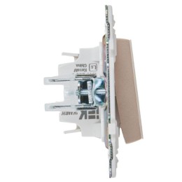 Выключатель кнопочный 1-кл. SKANDY 10А SK-V14Sa песочн. IEK SK-V17-0-10-K98