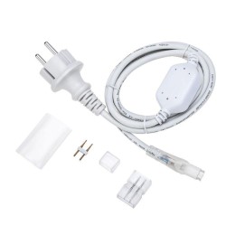 Набор установочный для двухсторон. гибкого неона 8х16мм (шнур питания каучук с диодным мостом и вилк