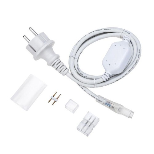 Набор установочный для двухсторон. гибкого неона 8х16мм (шнур питания каучук с диодным мостом и вилк