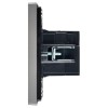 Розетка USB A+C 3.1А FORTE&PIANO FP550 сталь IEK FP-U22-D31-K46