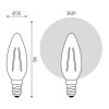 Лампа светодиодная филаментная Basic Filament 4Вт Свеча 4000К E14 480лм GAUSS 50312242