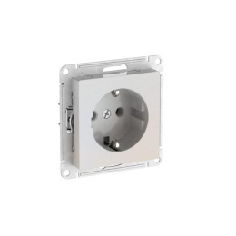 Розетка AtlasDesign 16А с заземл. быстрозажим. клем. механизм жемчуж. SE ATN000443S