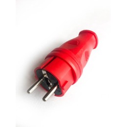 Вилка прямая 16А IP44 красн. КОСМОС VKsm-Z-IP(R)16A