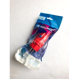 Вилка прямая 16А IP44 красн. КОСМОС VKsm-Z-IP(R)16A
