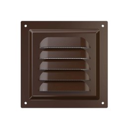 Решетка вентиляционная вытяжная стальная с покрытием полимерной эмалью 125х125мм ERA 1212МЭ кор