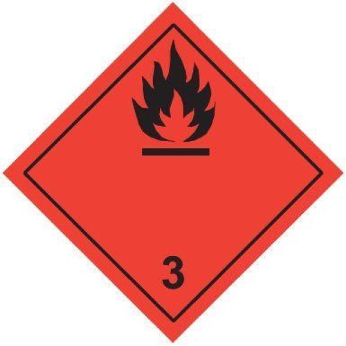 Знак для маркировки опасных грузов "Кл.3" 250х250мм пленка самоклеящаяся EKF an-7-03