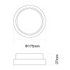 Светильник светодиодный ЖКХ 8Вт 4000К IP65 220В влагозащ. круг LBF-0318 C01 Ultraflash 15339
