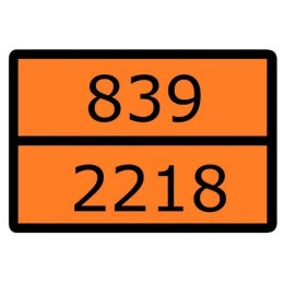 Знак для маркировки опасных грузов "Номер ООН 839/2218" 300х400мм пленка самоклеящаяся EKF an-7-839-
