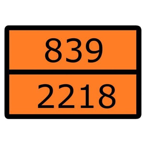 Знак для маркировки опасных грузов "Номер ООН 839/2218" 300х400мм пленка самоклеящаяся EKF an-7-839-