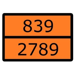 Знак для маркировки опасных грузов "Номер ООН 839/2789" 300х400мм пленка самоклеящаяся EKF an-7-839-