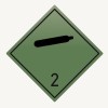 Знак для маркировки опасных грузов 2.1 "Невоспламеняющиеся нетоксичные газы" 250х250мм пленка самокл