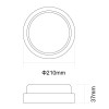 Светильник светодиодный ЖКХ 24Вт 6500К IP65 220В влагозащ. круг LBF-0805 C01 Ultraflash 15344