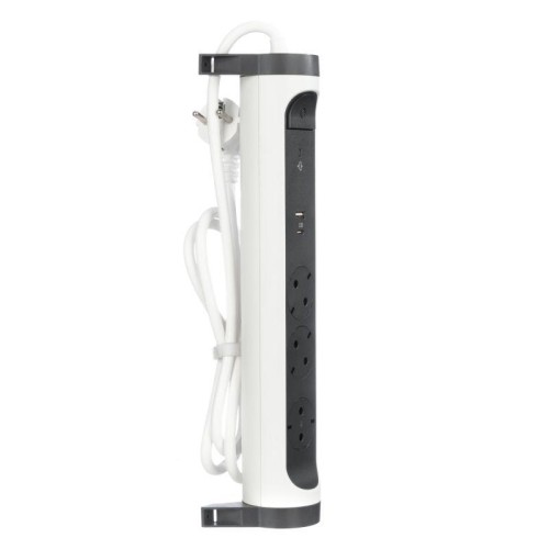Удлинитель 3х1.5м 16А IP20 Комфорт 3х2P+E 2хUSB A+C 3А с поворотн. осн. защита от импульсных перенап
