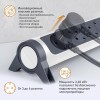 Удлинитель 3х1.5м 16А IP20 Комфорт 3х2P+E 2хUSB A+C 3А с поворотн. осн. защита от импульсных перенап