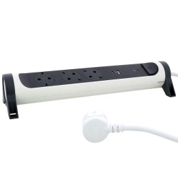 Удлинитель 3х1.5м 16А IP20 Комфорт 3х2P+E 2хUSB A+C 3А с поворотн. осн. защита от импульсных перенап