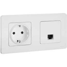 Розетка компьютерная Inspiria RJ45 кат.5E UTP бел. Leg 673825