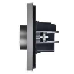 Термостат электронный FORTE&PIANO FP552 с индикацией сталь IEK FP-RT11-K46