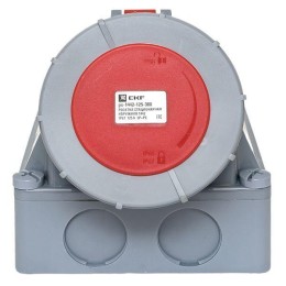 Розетка стационарная наружная 1442 3Р+РЕ 125А 380В IP67 PROxima EKF ps-1442-125-380