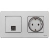 Розетка компьютерная Inspiria RJ45 кат.5E UTP алюм. Leg 673827