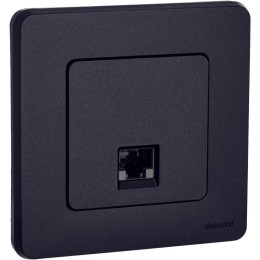 Розетка компьютерная Inspiria RJ45 кат.5E UTP антрацит Leg 673828