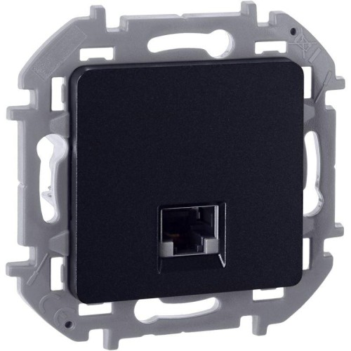 Розетка компьютерная Inspiria RJ45 кат.5E UTP антрацит Leg 673828