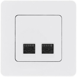 Розетка компьютерная 2-м Inspiria RJ45 кат.5E UTP бел. Leg 673835