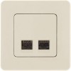 Розетка компьютерная 2-м Inspiria RJ45 кат.5E UTP сл. кость Leg 673836