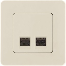 Розетка компьютерная 2-м Inspiria RJ45 кат.5E UTP сл. кость Leg 673836