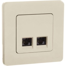 Розетка компьютерная 2-м Inspiria RJ45 кат.5E UTP сл. кость Leg 673836