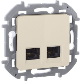 Розетка компьютерная 2-м Inspiria RJ45 кат.5E UTP сл. кость Leg 673836