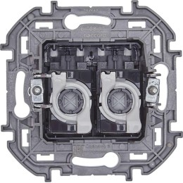 Розетка компьютерная 2-м Inspiria RJ45 кат.5E UTP сл. алюм. Leg 673837