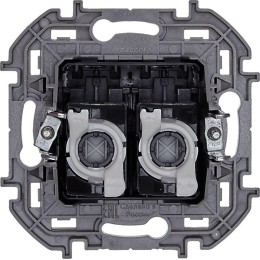 Розетка компьютерная 2-м Inspiria RJ45 кат.5E UTP антрацит Leg 673838