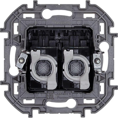 Розетка компьютерная 2-м Inspiria RJ45 кат.5E UTP антрацит Leg 673838