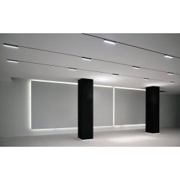 Светильник светодиодный трековый MTR16 1418 18Вт 3000К grid 60град. BL IP20 низковольтный Pro черн.