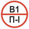 Знак "Категории помещения по взрывопожарной и пожарной опасности В1 П-I" 200х200мм пластик EKF pn-b1